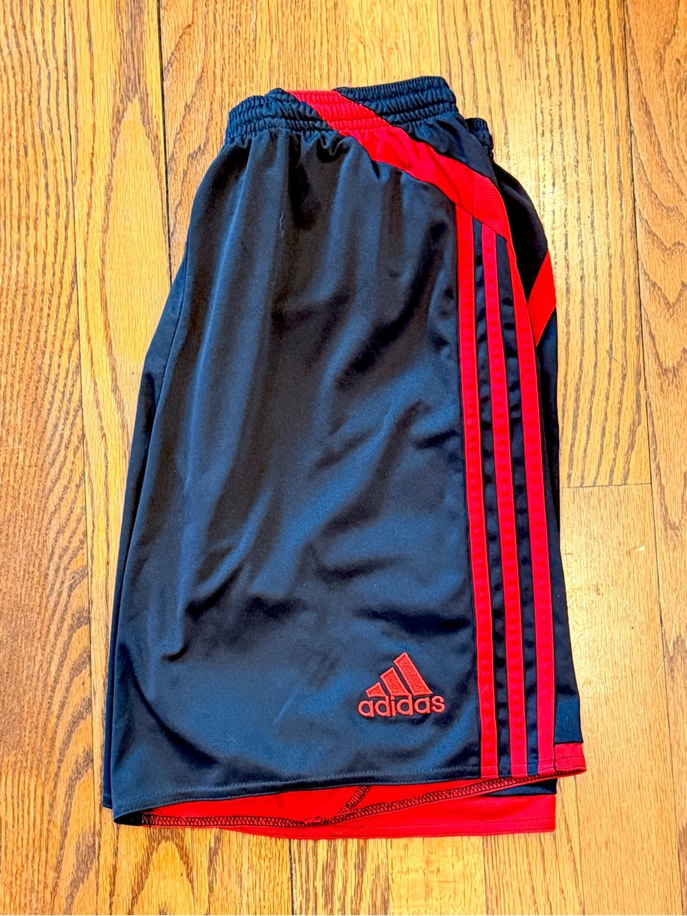 adidas Kids Black & Red Sport Shorts